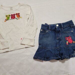 Gymboree Used size 5 AW skirt, size 4 shirt set. Mixed Bin Z29